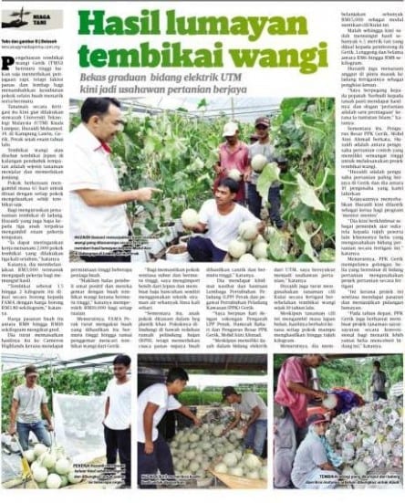 Hasil Lumayan Tembikai Wangi - Harian Metro (Variasi) 21 Jan 14