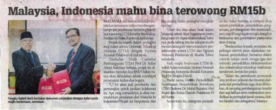 Malaysia, Indonesia mahu bina terowong RM15b - Sinar Harian 21 Jan 14(1)
