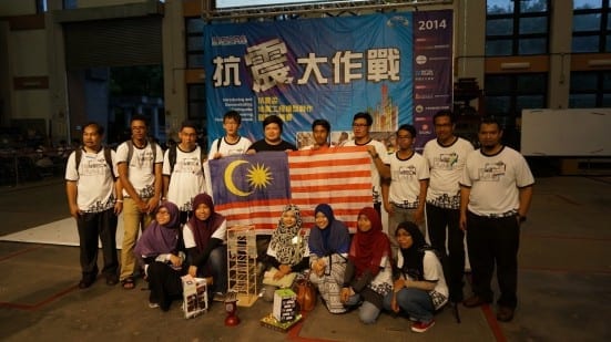 UTM team after competing in IDEERS 2014 held at National Centre for Research on Earthquake Engineering (NCREE) at Taipei, Taiwan 