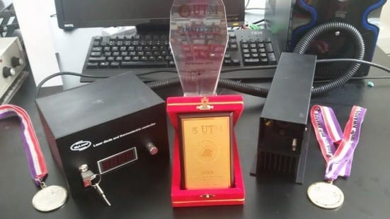 MyLaser system with awards won through several international and local competitions