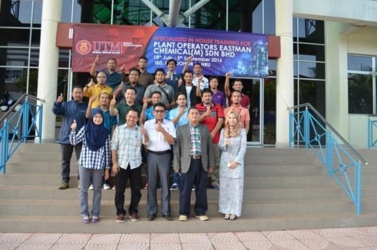 The Instructors and participants of Plant Operators course of Eastman (M) Sdn. Bhd. at IBDUTM Johor Bahru.