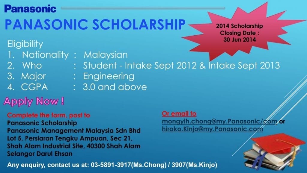 Panasonic Scholarship for Engineering Students UTM NewsHub