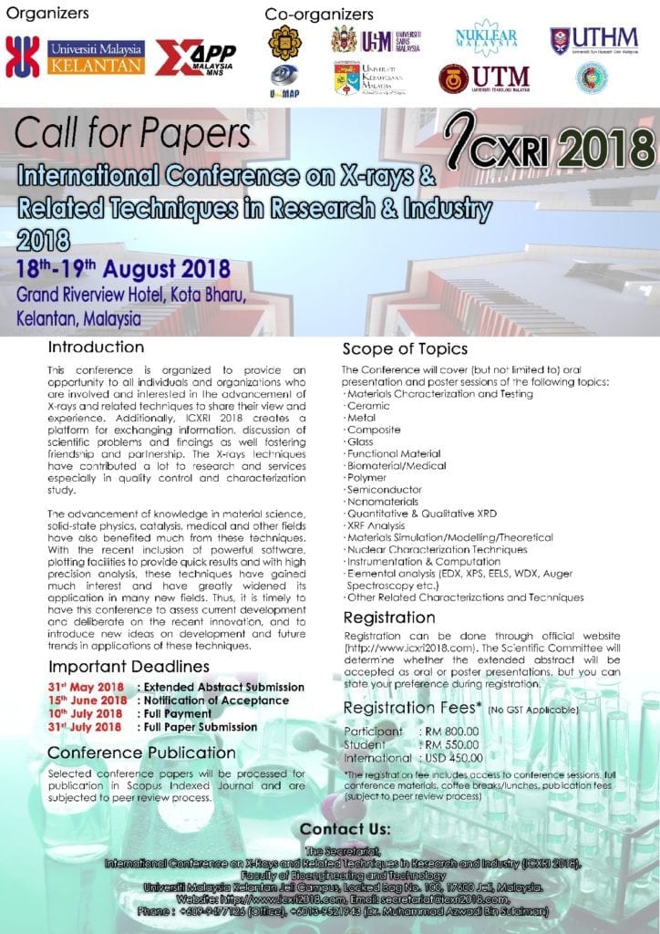 International Conference on X-Ray & Related Technique in Research and