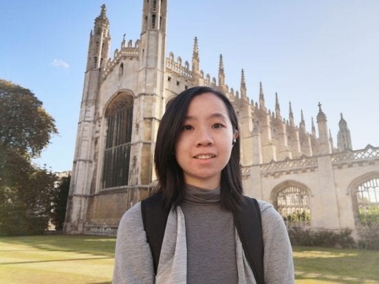 Sin Yee at King's College, Cambridge