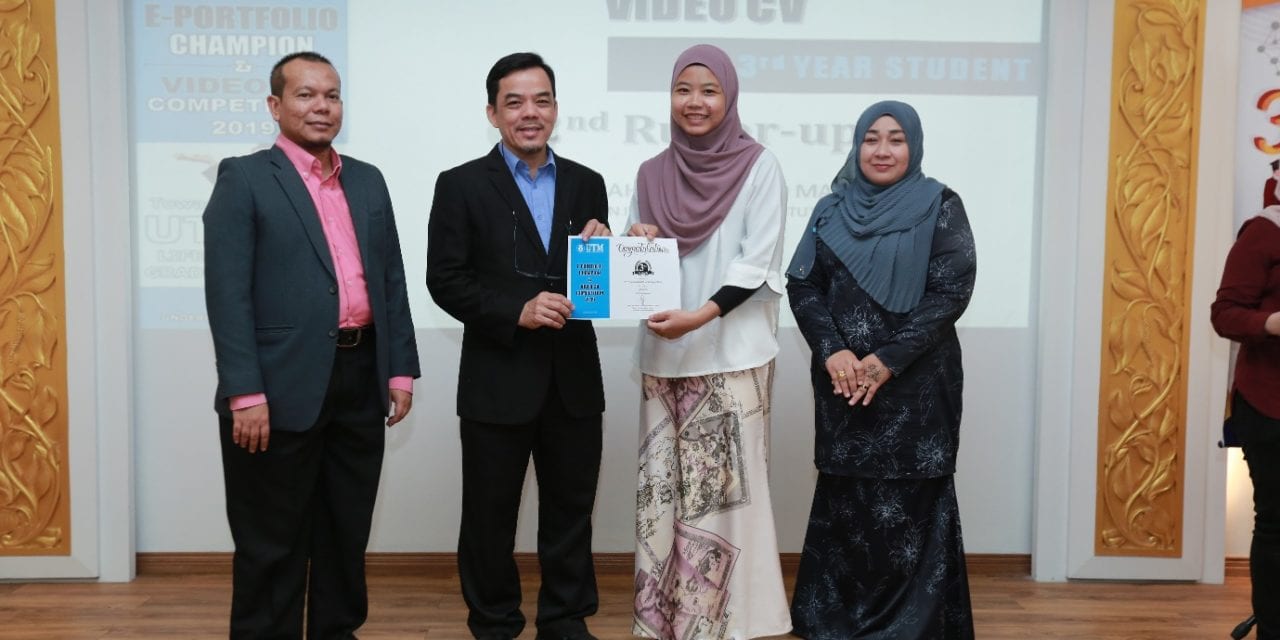 MJIIT students secured several awards in “e-Portfolio and Video CV Competition 2019” organized by Office of Undergraduate Studies, UTM Johor Bahru