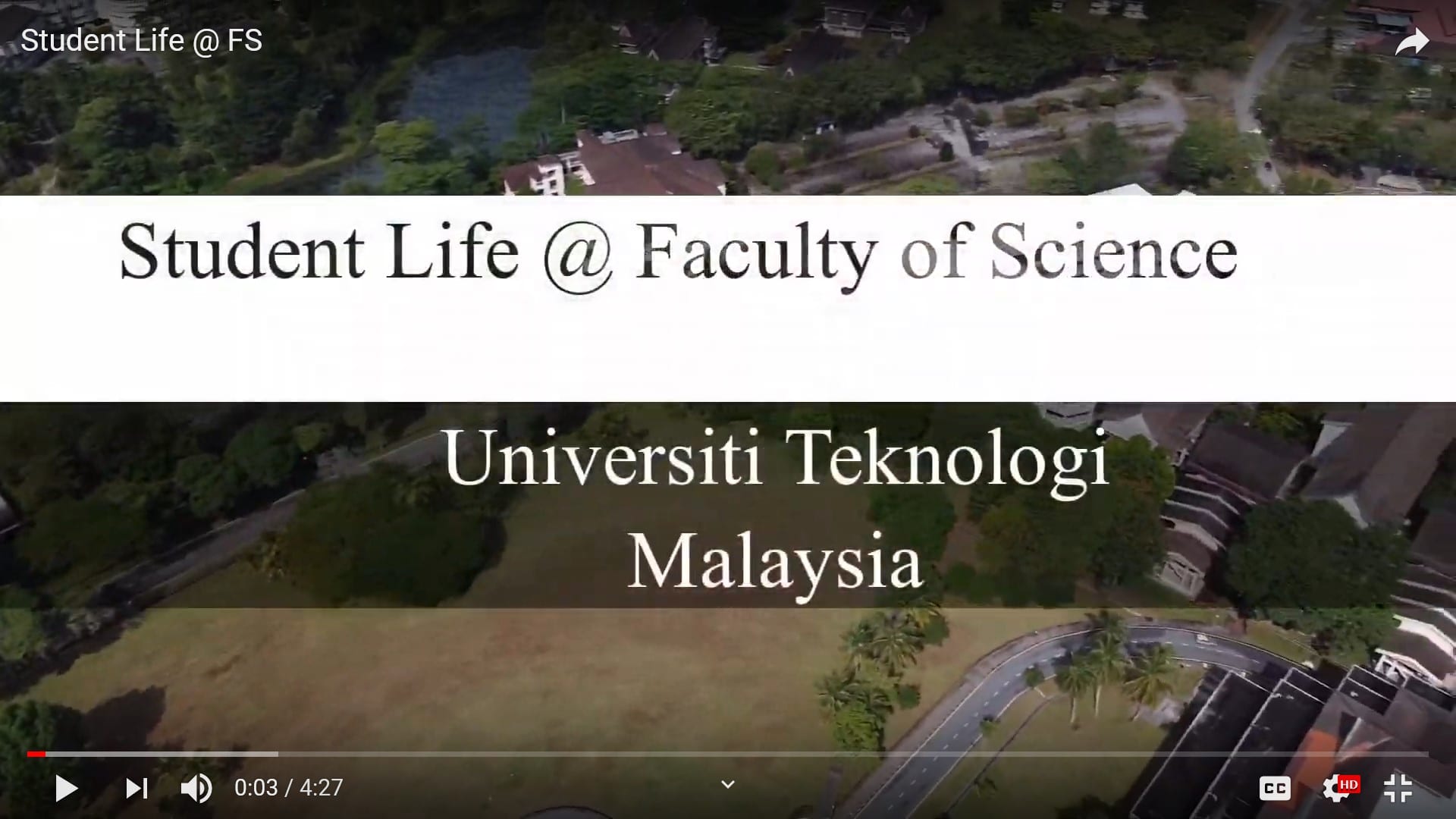 UTM Alumni Share Experiences as Science Students in Welcoming Freshman