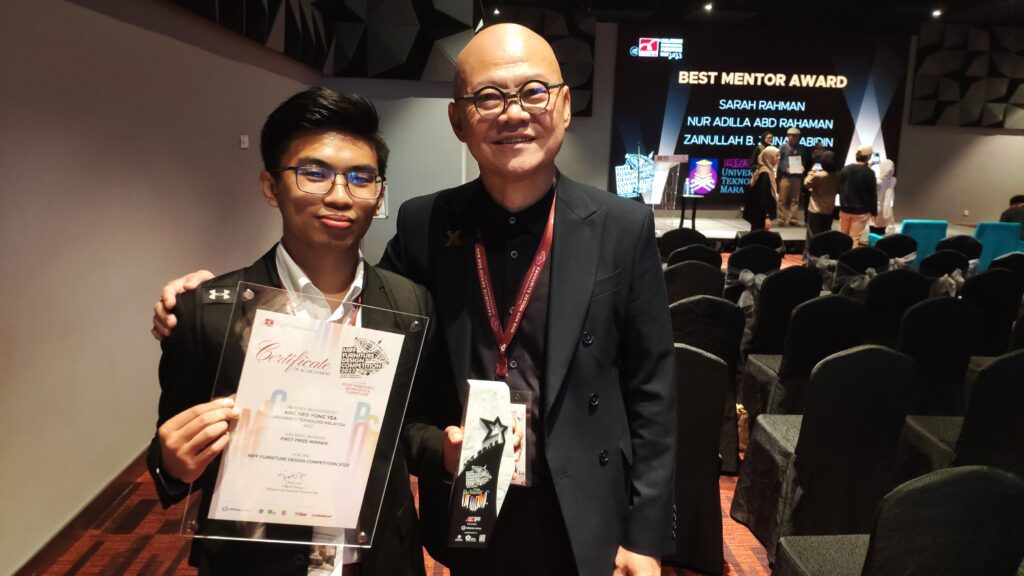 Aric Neo with Dr. Eric Leong, a famous interior designer