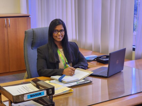  Uwarani at her workplace as science officer 
