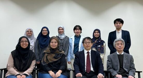 Meeting with the Dean of Science and Engineering Faculty, Akita University.