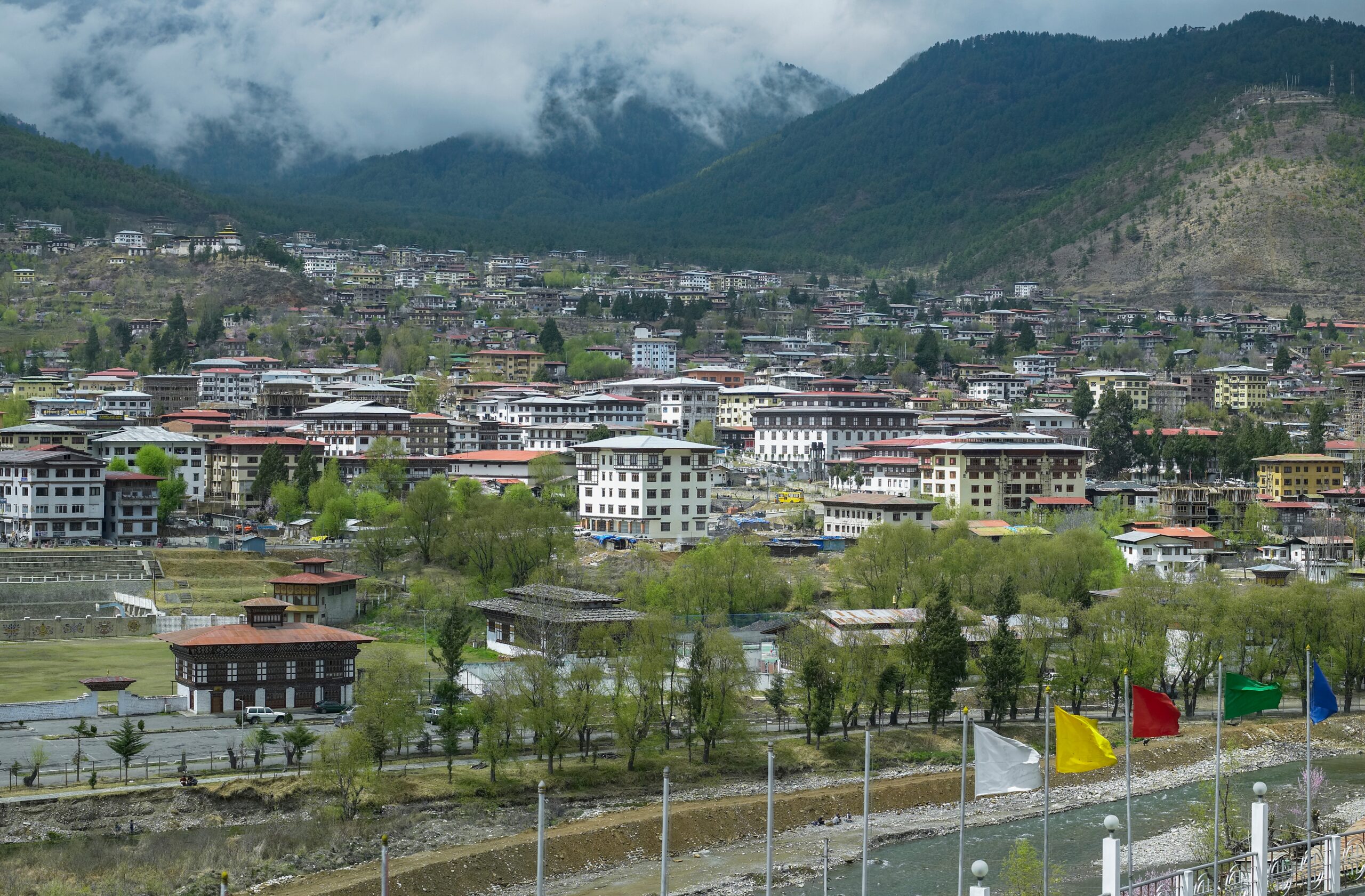 Thimphu in The Kingdom of Bhutan