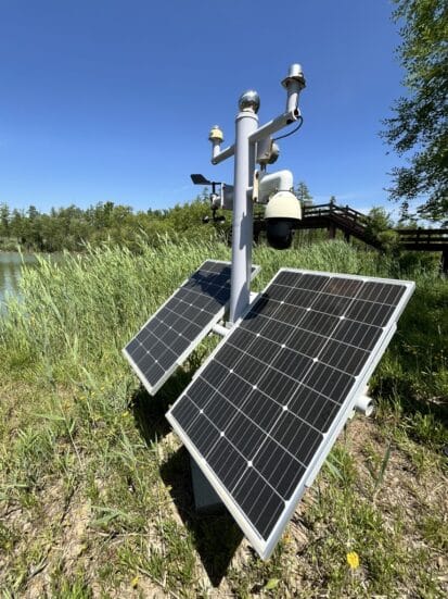 Figure 5: Air quality monitoring system near the lake.