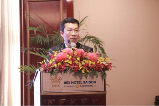 Dr Le Hoang Dung Vice President of USSH VNUHCM giving the opening speech