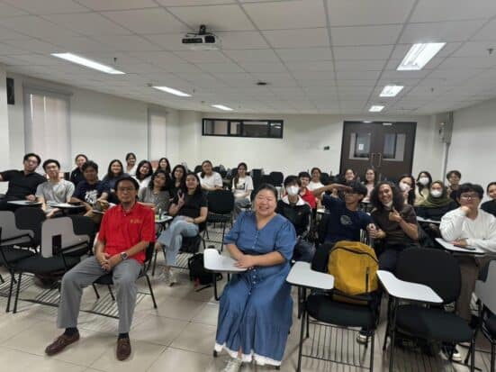 Classroom lecture with 3rd year students of Biotechnology program