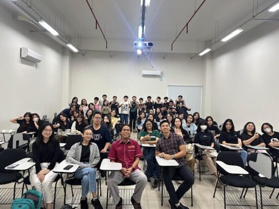 Classroom lecture with 1st year student of Biotechnology program