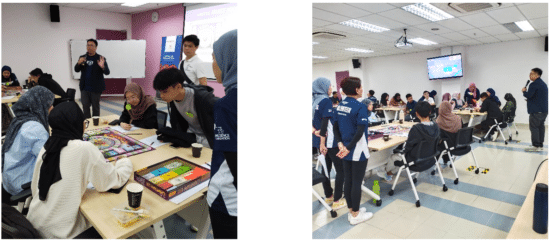 Participants were assigned to groups of five members to play the CASHFLOW board game with Mr. Eddy Yew as the lead facilitator