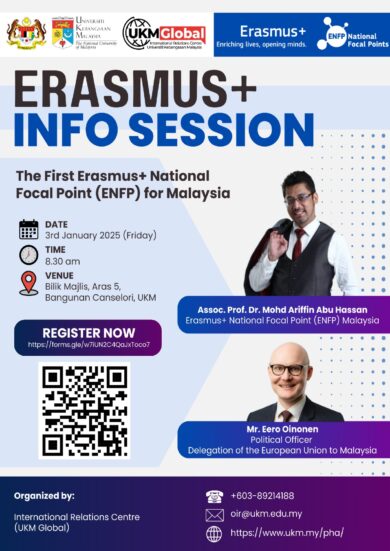 Poster UKM Erasmus+ Info Session page