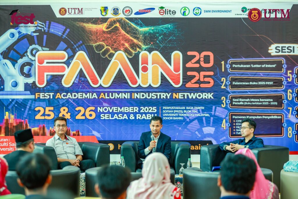 Forum bertajuk “Tenaga Kerja Masa Hadapan: Kecerdasan Buatan, Pendidikan dan Kesediaan Industri” sempena FEST Academia, Alumni dan Industri (FAAIN) 2025. 