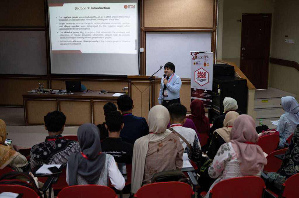 Participant presented his finding in front of the audience